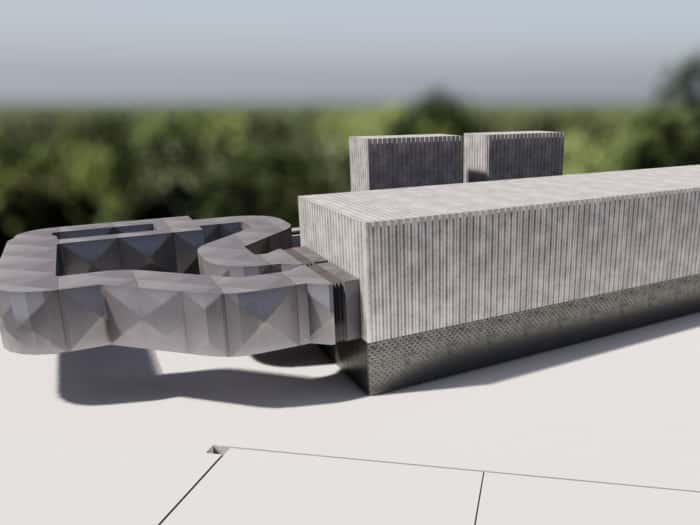 Lüftungsanlage auf dem Dach (Visualisierung)